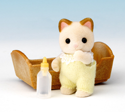 Sylvanian Families Cream Cat Baby